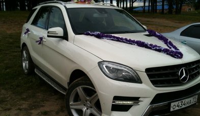 Автомобиль на свадьбу № Б5236 - Транспортная компания Белый Мерседес ML