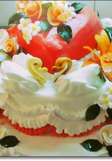 Торт на свадьбу к58465 - Кондитерская кафе Bonjour