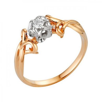 Помолвочное кольцо 1011232-Z10513 - Сеть ювелирных салонов Zолото