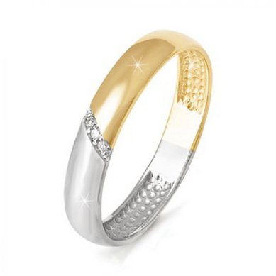 Обручальное кольцо 090021бр-Z6183 - Сеть ювелирных салонов Zолото