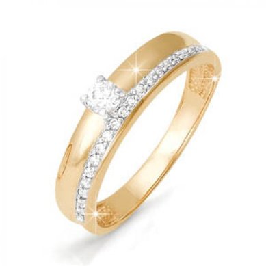 Помолвочное кольцо 110244-Z6303 - Сеть ювелирных салонов Zолото