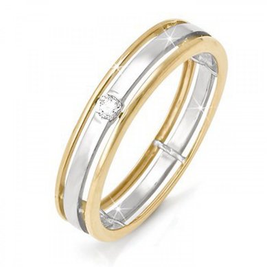 Обручальное кольцо 110027бр-Z6865 - Сеть ювелирных салонов Zолото