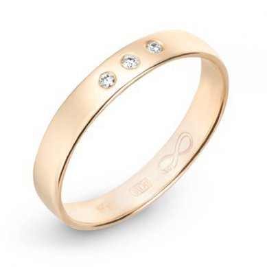 Обручальное кольцо R01-WED-00003-М9363 - Ювелирная компания Московский ювелирный завод