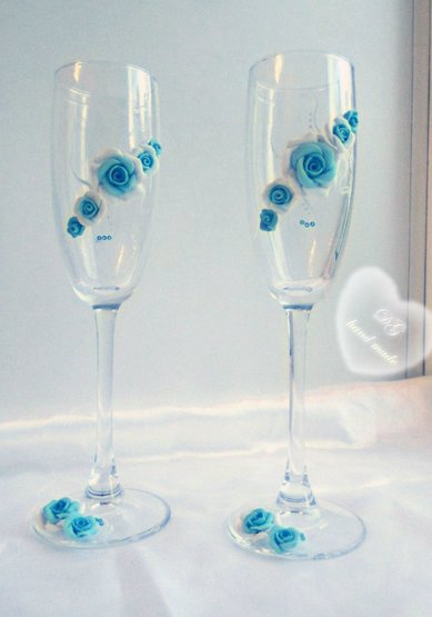 Свадебные бокалы А57662 - Мастерская свадебных аксессуаров и подарков АСЕНИЯ