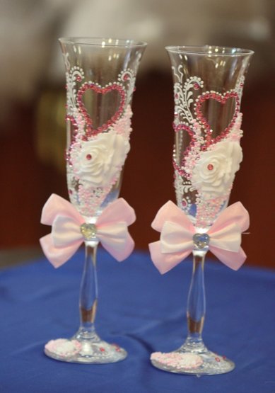 Свадебные бокалы С58160 - Салон аксессуаров СВАДЕБНЫЙ МИР